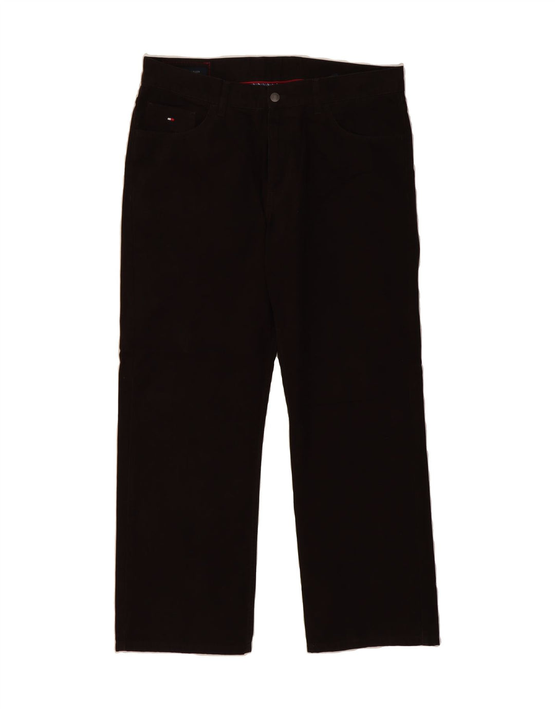 TOMMY HILFIGER Mens Straight Casual Trousers  W38 L30 Brown Cotton Vintage Tommy Hilfiger and Second-Hand Tommy Hilfiger from Messina Hembry 