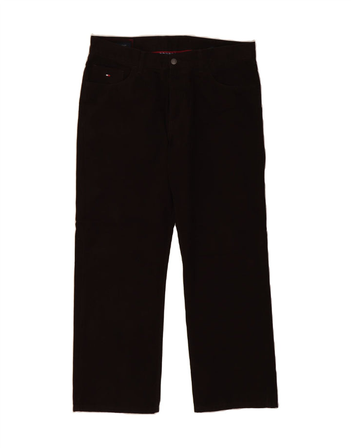 TOMMY HILFIGER Mens Straight Casual Trousers  W38 L30 Brown Cotton Vintage Tommy Hilfiger and Second-Hand Tommy Hilfiger from Messina Hembry 