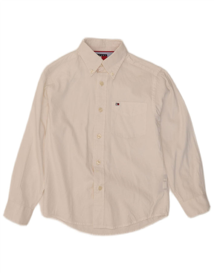 Camisa masculina Tommy Hilfiger 7-8 anos XS algodão branco