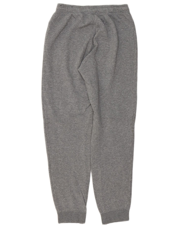 Calça de treino feminina Nike Joggers UK 10 pequeno cinza manchado de algodão