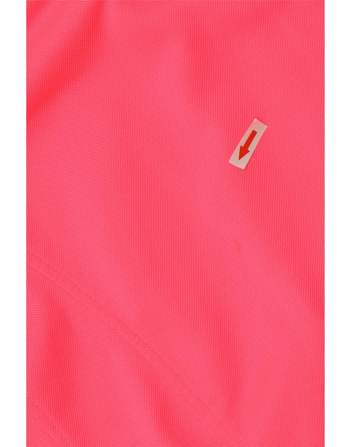 Zara Suéter feminino com capuz e zíper oversized UK 14 poliéster rosa médio