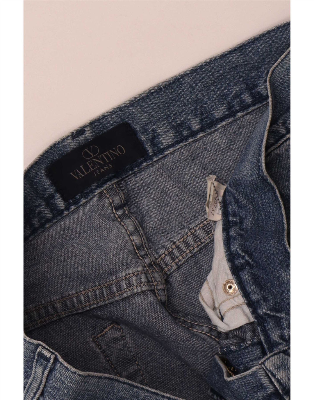 Valentino Mens Straight Jeans W34 L29 Azul