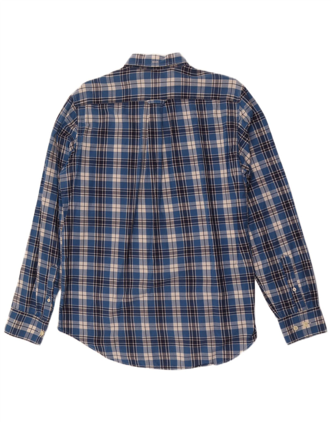 Camisa masculina Gant Regular Fit de algodão xadrez azul médio