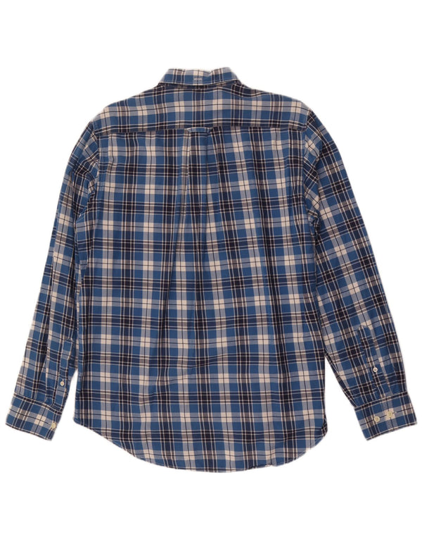Camisa masculina Gant Regular Fit de algodão xadrez azul médio