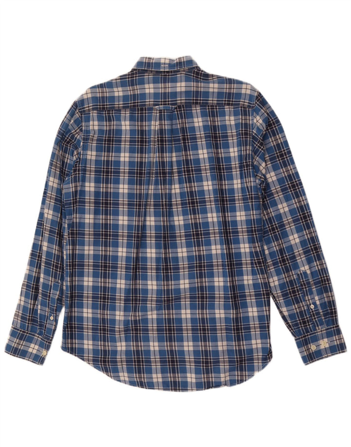 Camisa masculina Gant Regular Fit de algodão xadrez azul médio