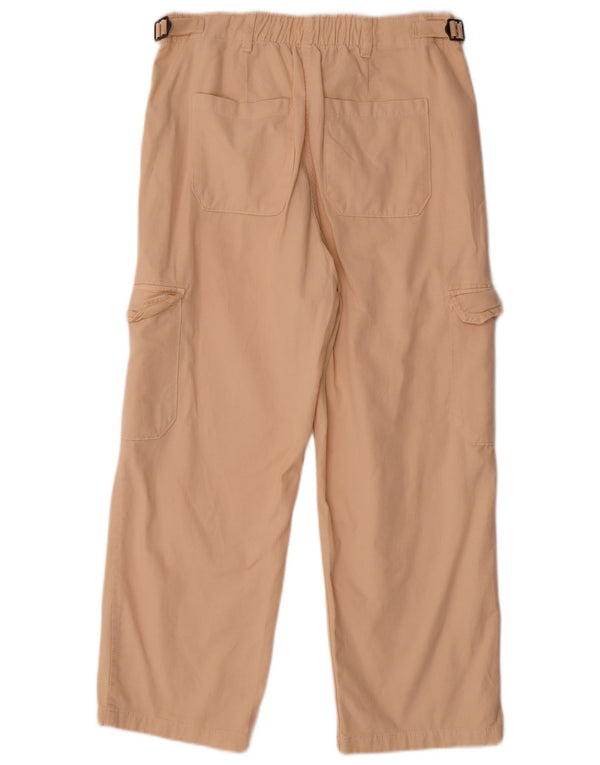Marks & Spencer Womens High Waist Cargo Trousers UK 12 Medium W30 L26 Beige