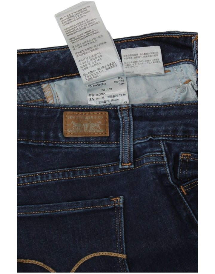 Jeans skinny feminino LEVI'S W31 L30 algodão azul marinho