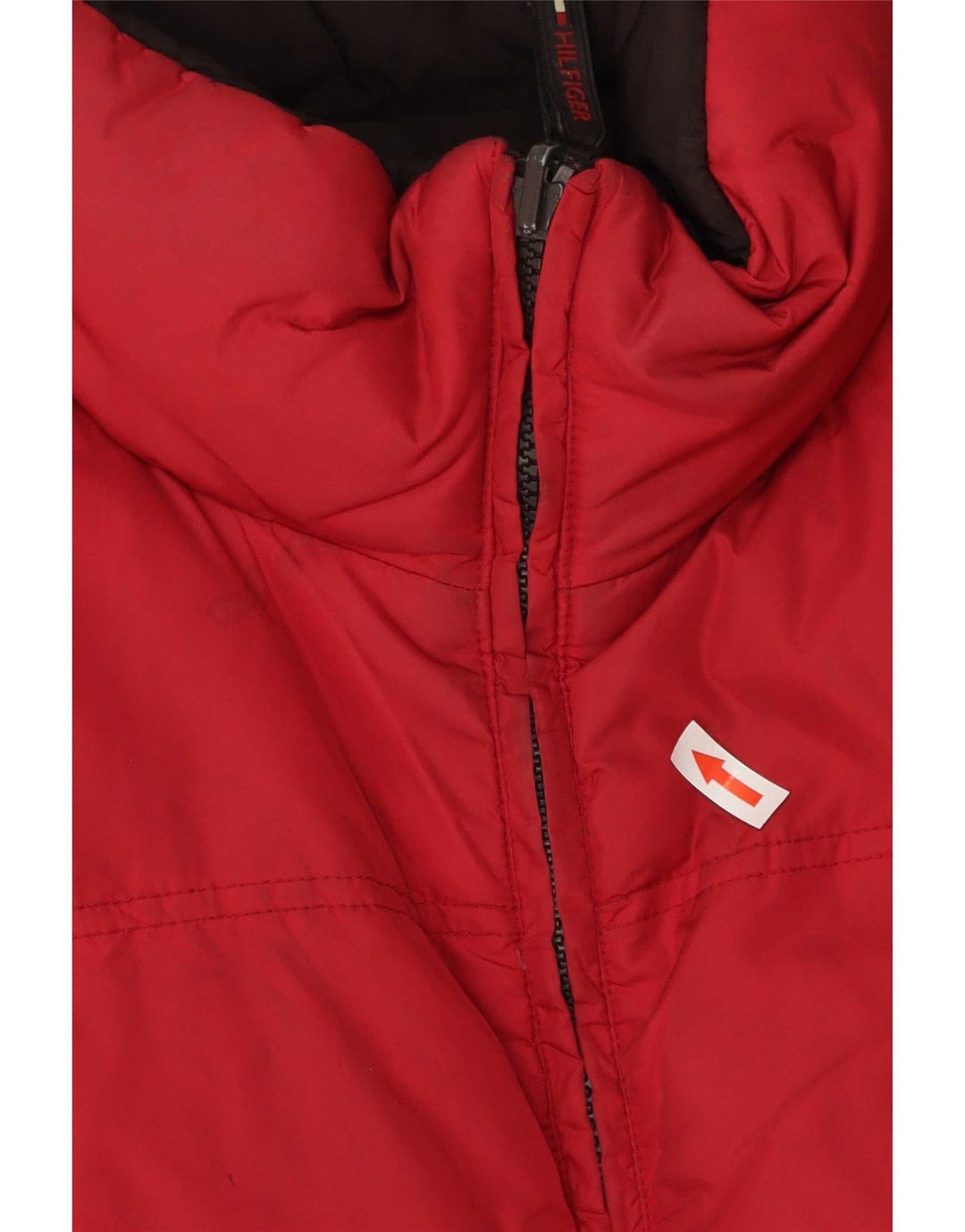 Colete acolchoado reversível masculino Tommy Hilfiger UK 38 poliéster vermelho médio