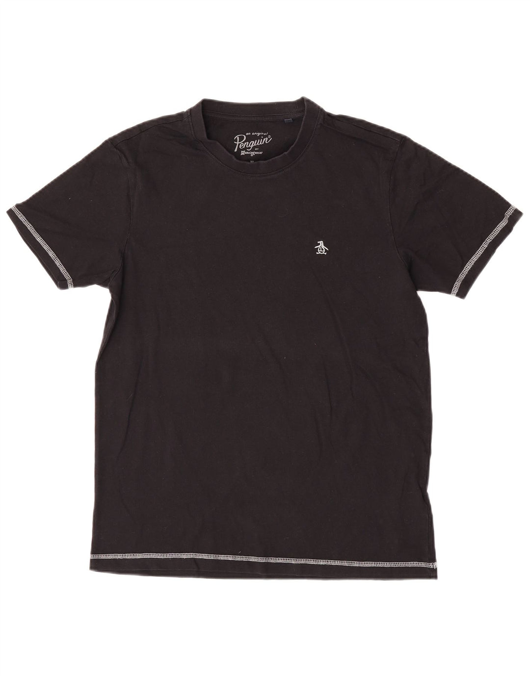 Camiseta masculina Penguin Top médio algodão preto