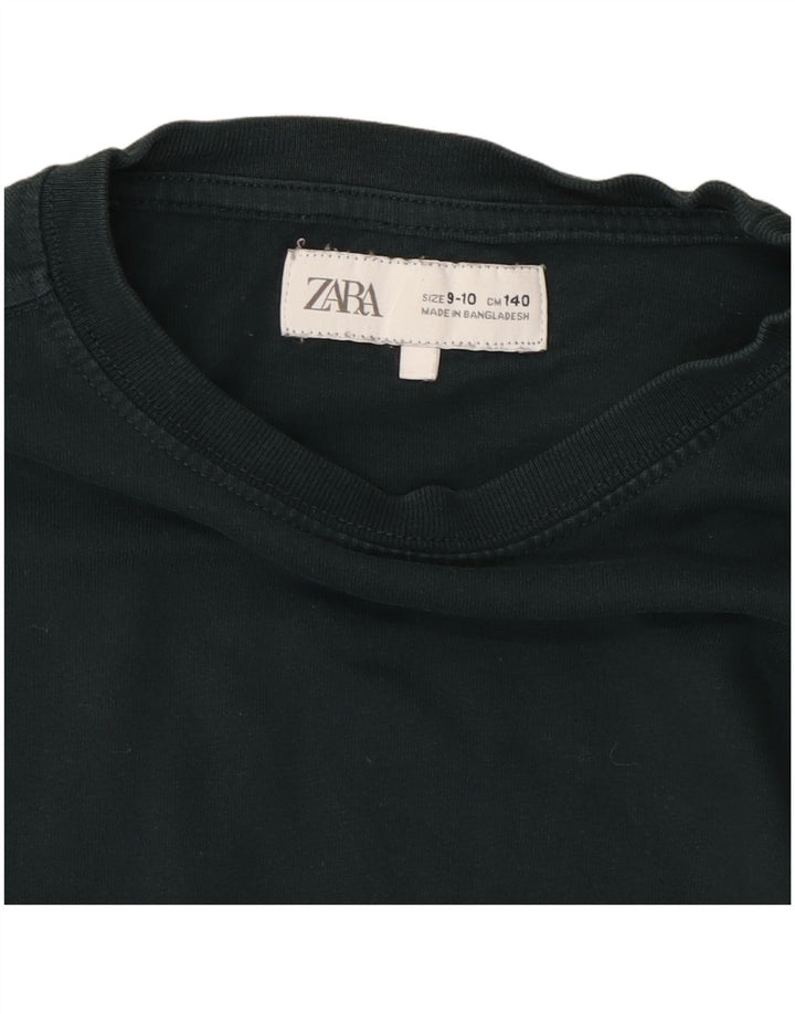 ZARA Boys Top manga comprida 9-10 anos verde