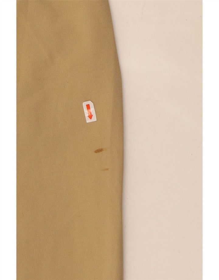 Calça feminina casual reta Rohan Reino Unido 14 médio W30 L29 poliéster bege