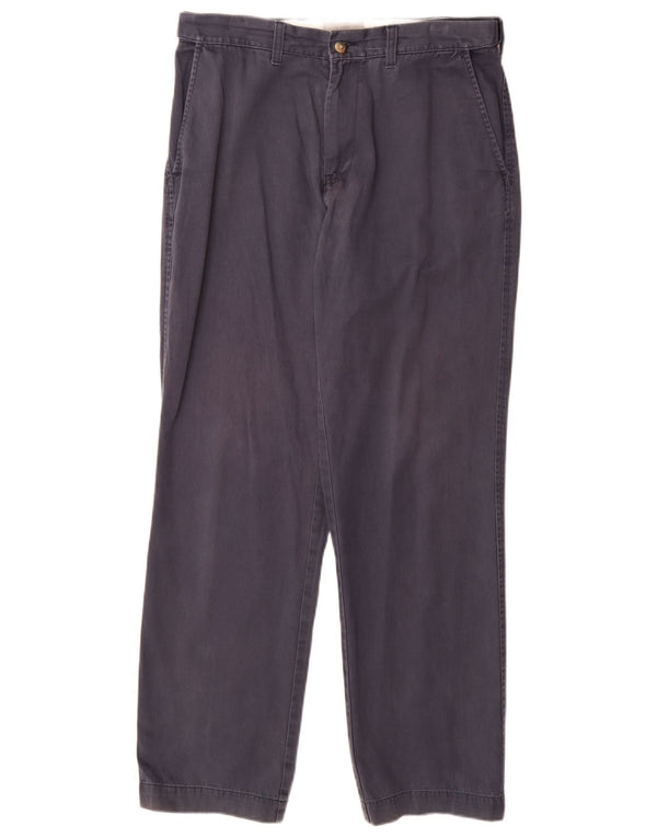 Calça Chino Regular Masculina Marks & Spencer W32 L31 Algodão Azul Marinho