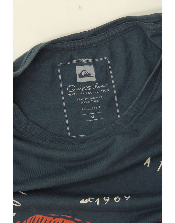 Camiseta masculina Quiksilver Regular Fit Graphic Top Médio Azul Marinho