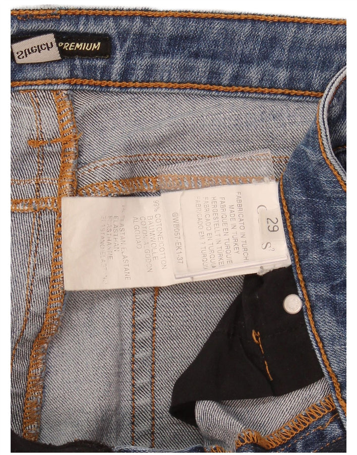 Calça jeans reta feminina GUESS W29 L30 azul algodão