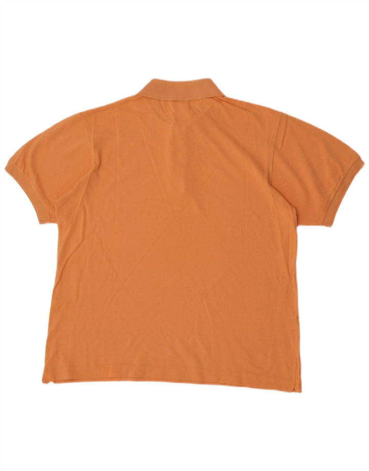 Camisa polo masculina Lacoste tamanho 5 grande algodão laranja