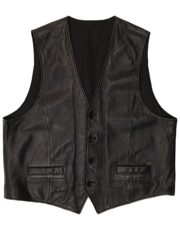 Colete masculino de couro C&A XL couro preto