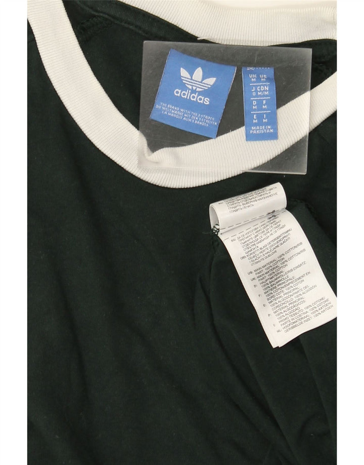 Adidas Mens Graphic T-Shirt Top Médio Algodão Verde