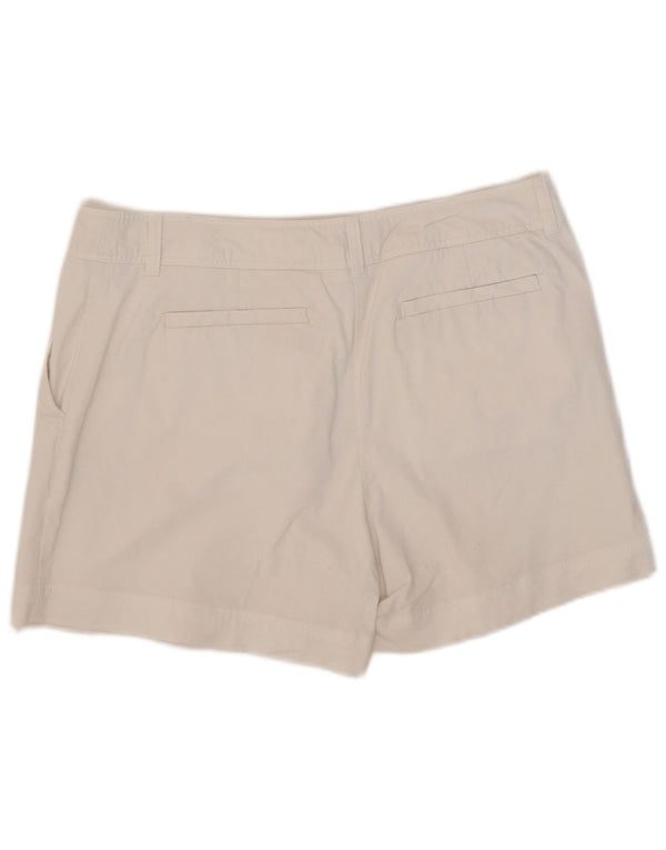 Shorts Chino feminino Hobbs UK 16 grande W36 algodão branco