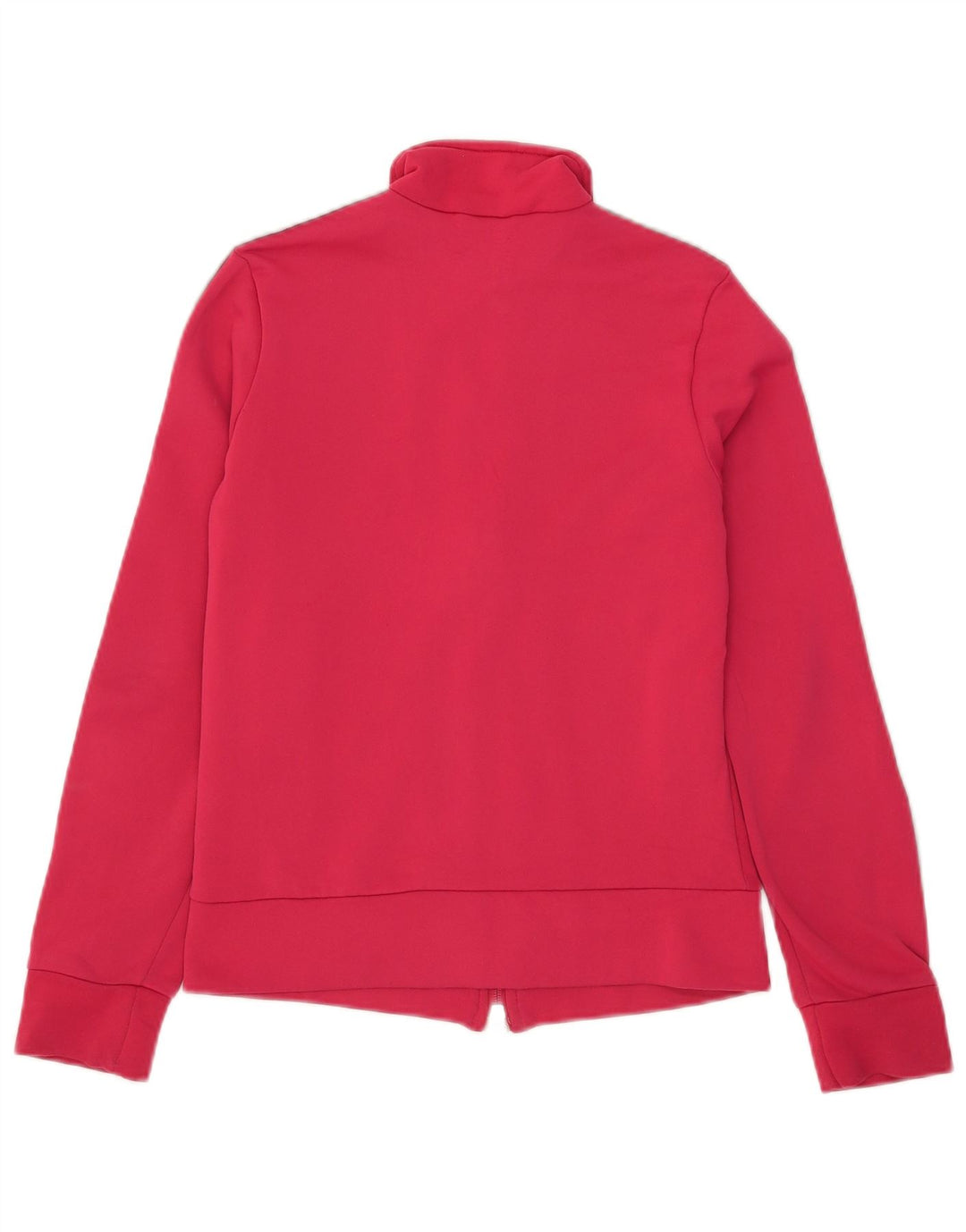 Adidas Womens Tracksuit Top Jacket UK 12 Médio Rosa Poliéster