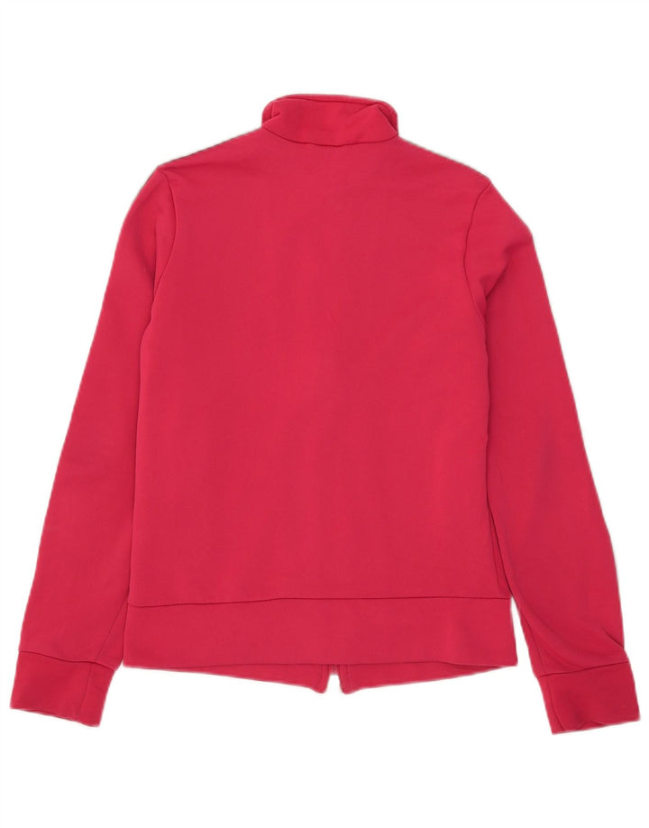 Adidas Womens Tracksuit Top Jacket UK 12 Médio Rosa Poliéster