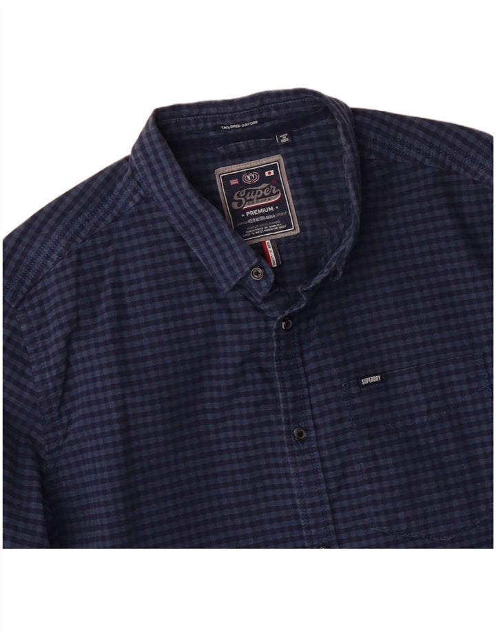 Camisa masculina SUPERDRY XL azul marinho guingão