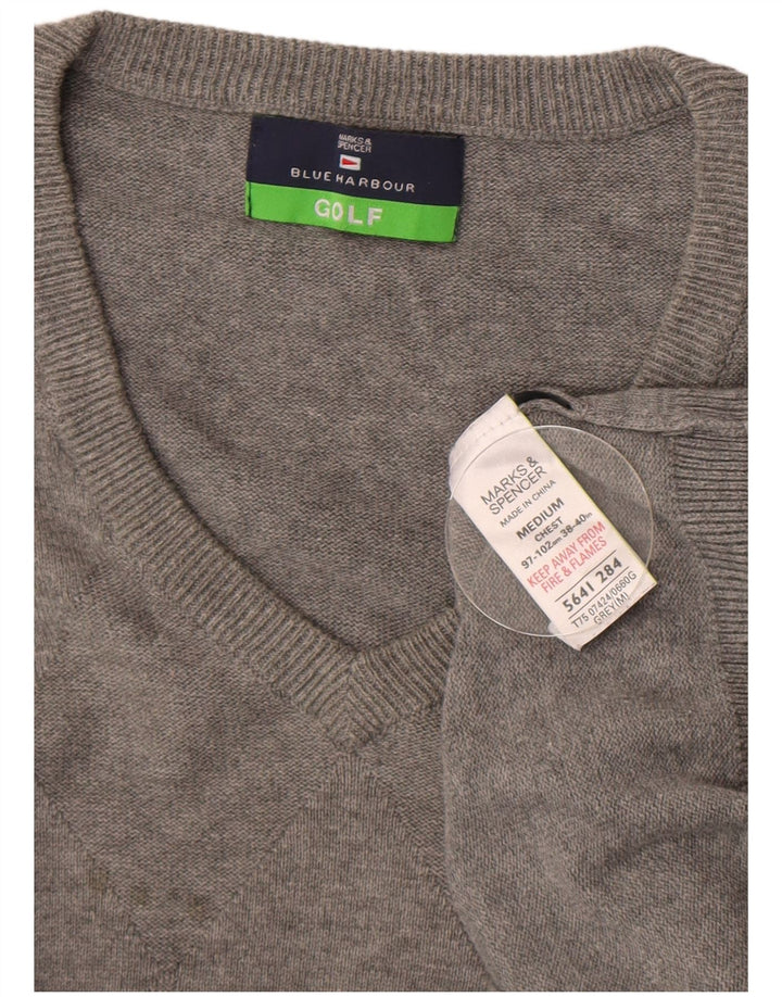 Regata masculina MARKS & SPENCER Blue Harbour Vest UK 38/40 cinza médio