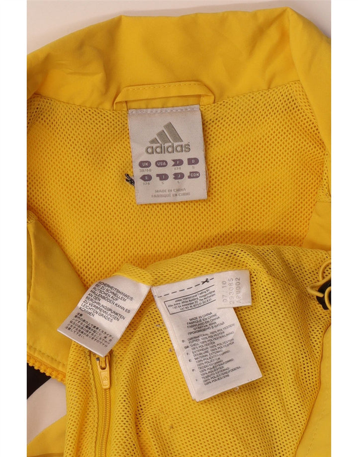 ADIDAS Mens Tracksuit Top Jacket UK 38/40 Medium Yellow Colourblock