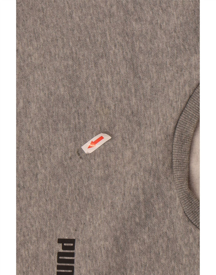 Puma moletom masculino jumper pequeno cinza manchado