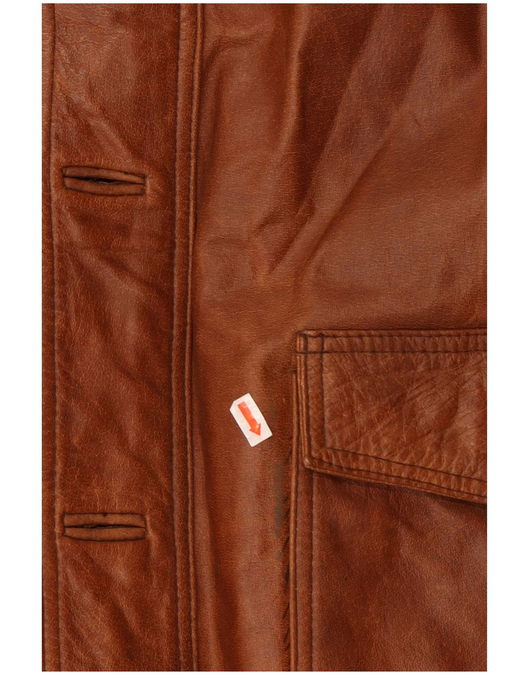 Jaqueta de couro masculina UNION RIVER Reino Unido 42 XL couro marrom