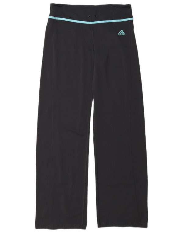 Calças de treino Adidas Womens Wide Leg UK 14 Grande Cinza
