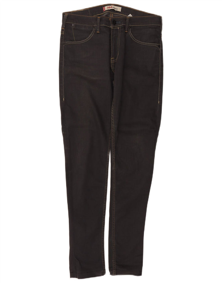Levi's Masculino 504 Straight Jeans W32 L34 Cinza Algodão