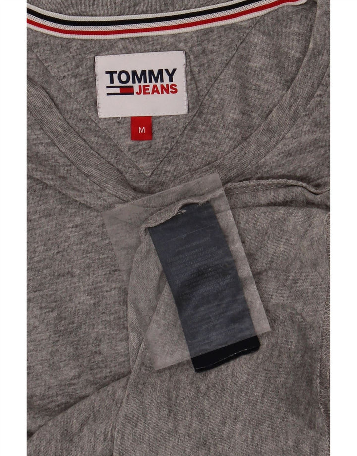 Camiseta masculina TOMMY HILFIGER de algodão cinza médio