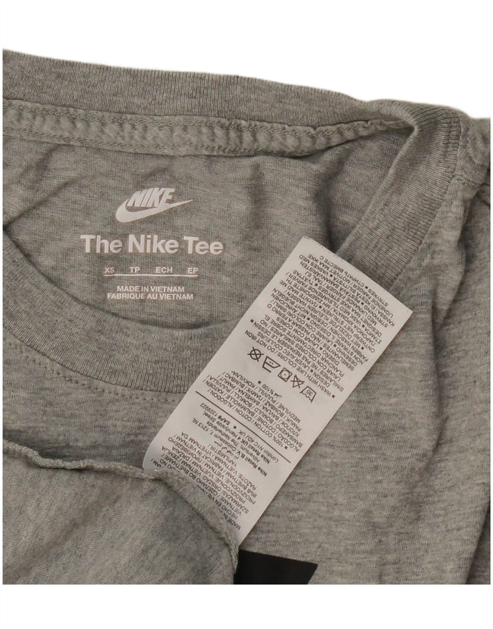 NIKE Mens Graphic T-Shirt Top XS Grey Cotton