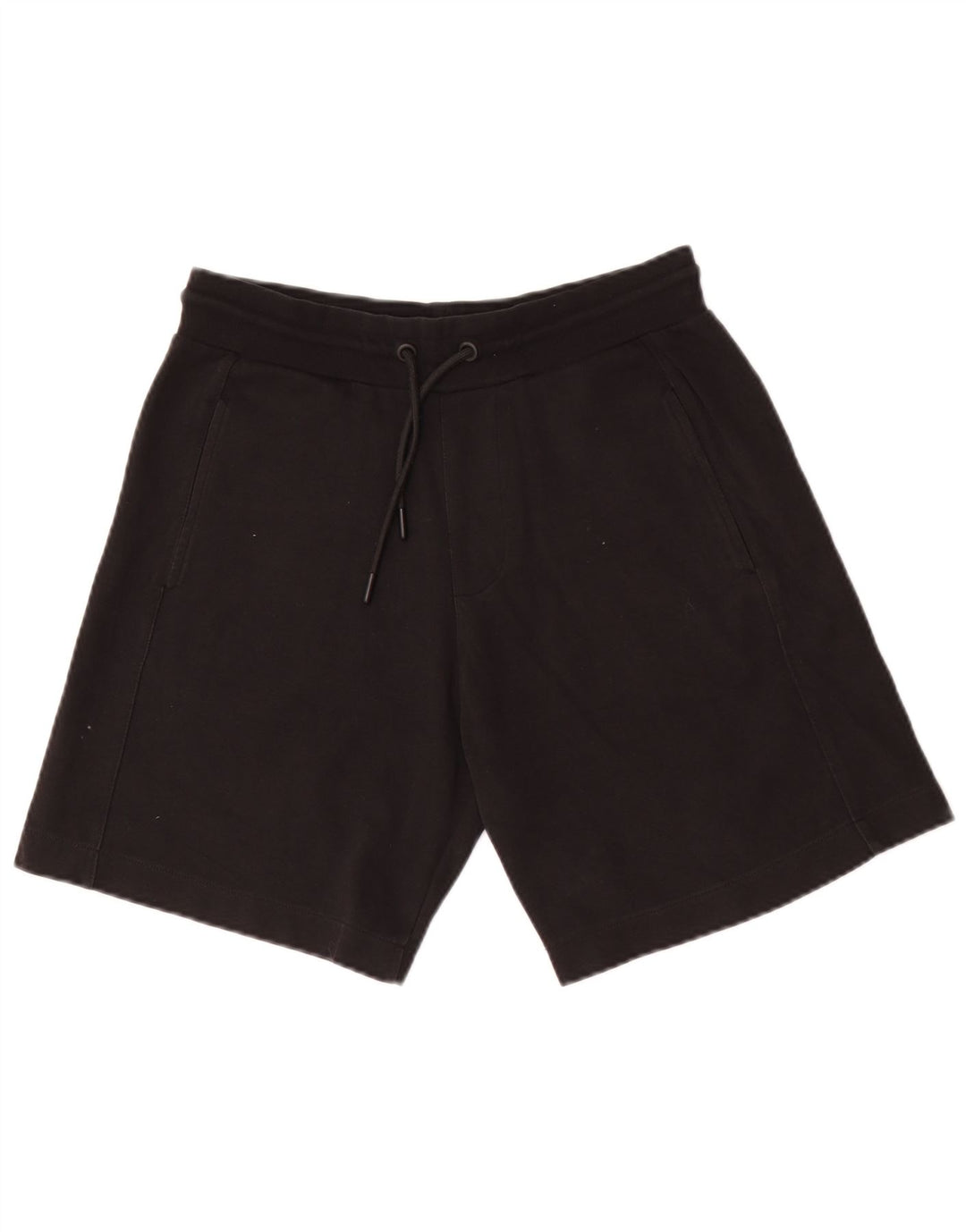 Zara Mens Sport Shorts Pequeno Algodão Preto
