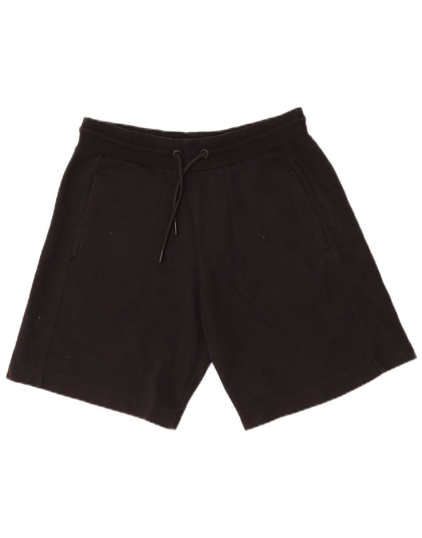 Zara Mens Sport Shorts Pequeno Algodão Preto