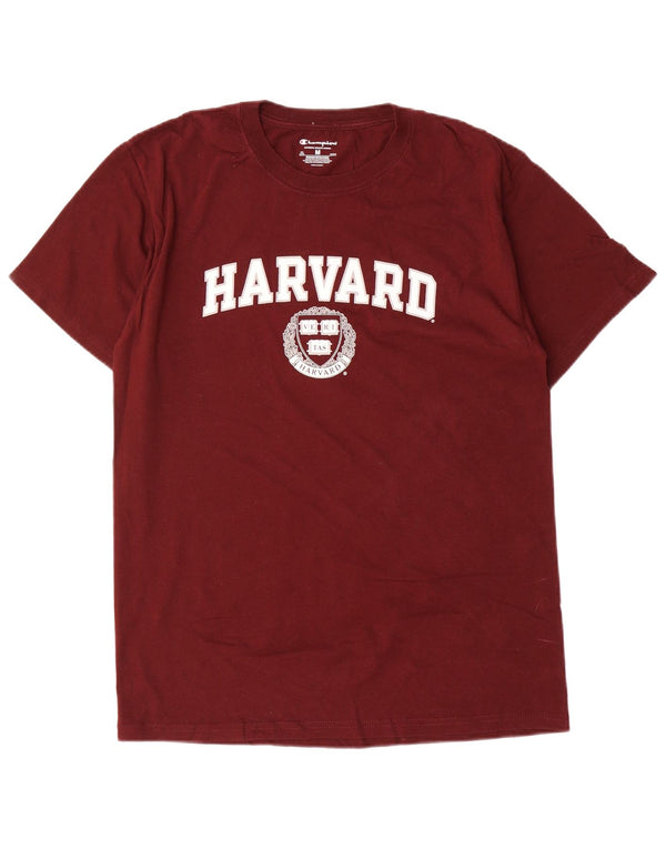 Camiseta masculina Champion Harvard Regular com estampa gráfica média de algodão marrom
