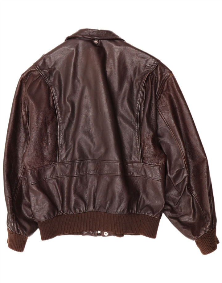 Jaqueta de couro masculina vintage Reino Unido 40 grande couro marrom