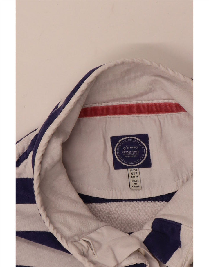 Suéter feminino com gola redonda JOULES Reino Unido 12 listrado vermelho médio