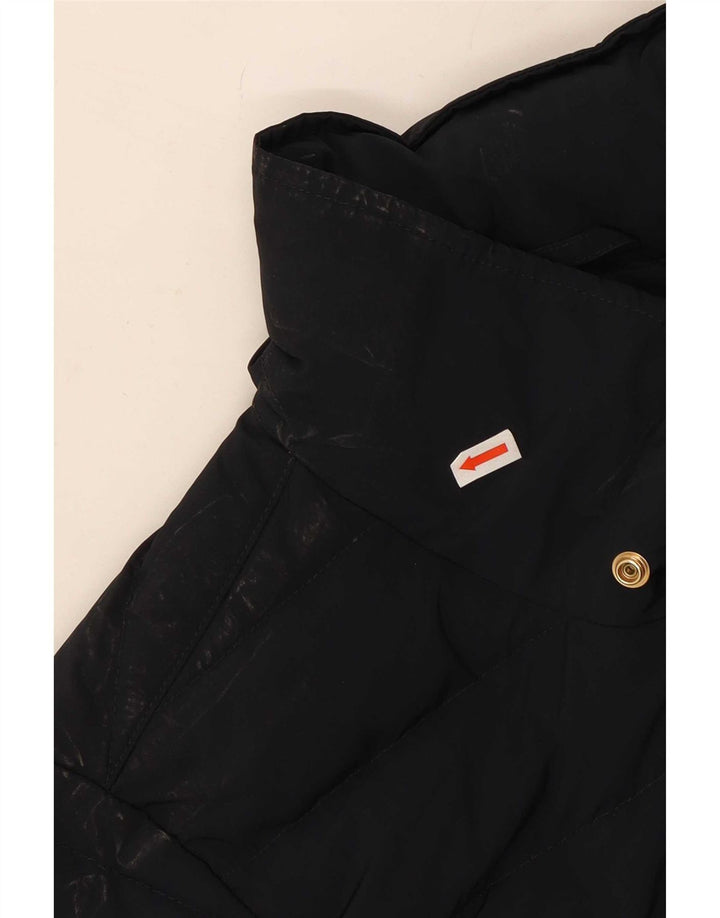 Casaco acolchoado feminino Woolrich UK 16 grande poliéster azul marinho