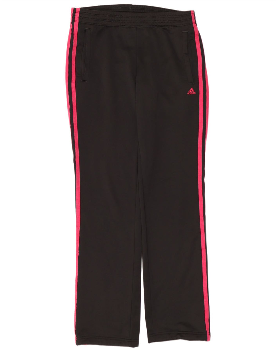 Calças de treino femininas ADIDAS UK 4/6 XS preto poliéster