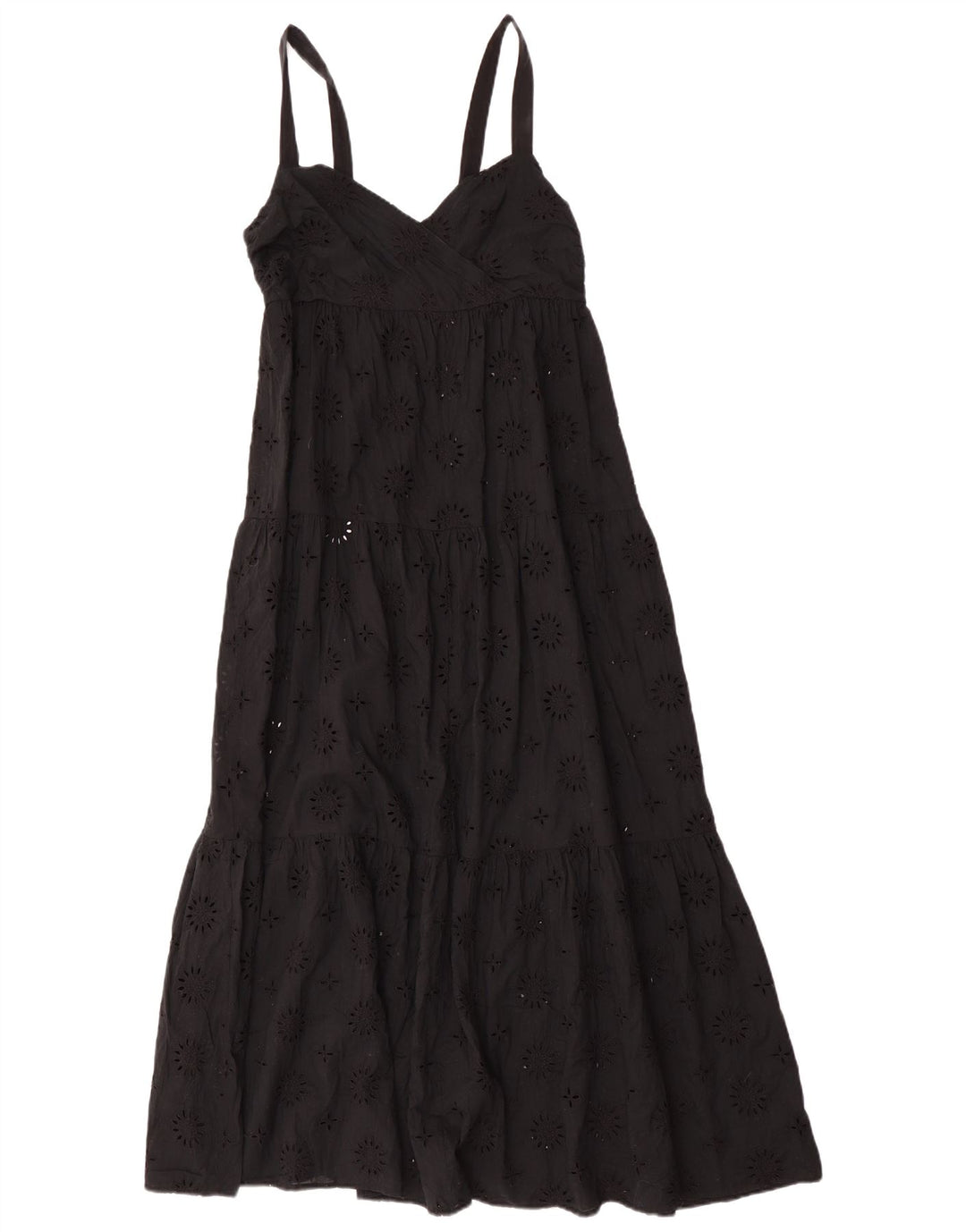 Vestido maxi feminino sem mangas Zara Reino Unido 12 médio preto