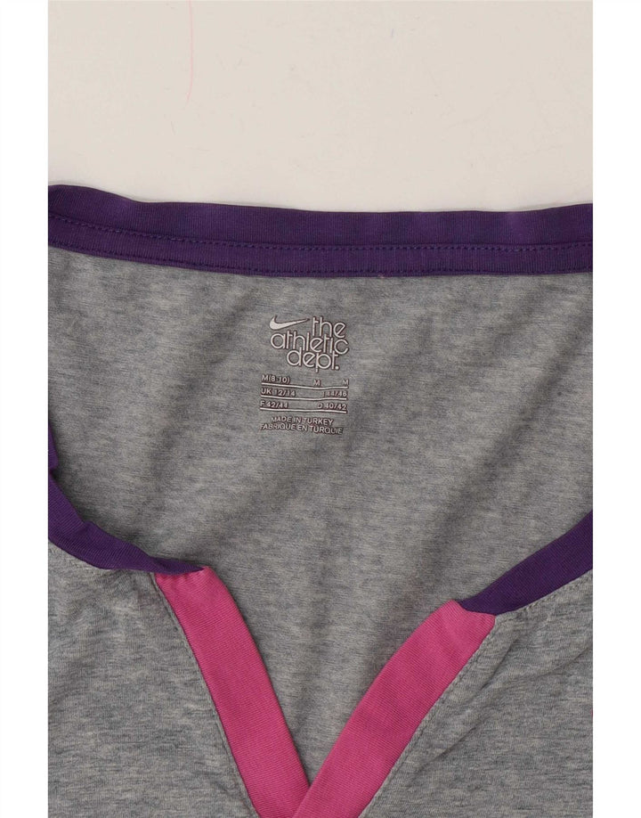Camiseta feminina Nike UK 12/14 cinza médio manchado