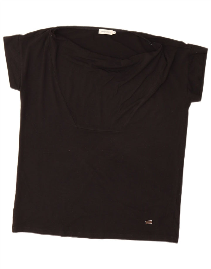 Camiseta feminina Henry Cottons Top IT 44 viscose preta média