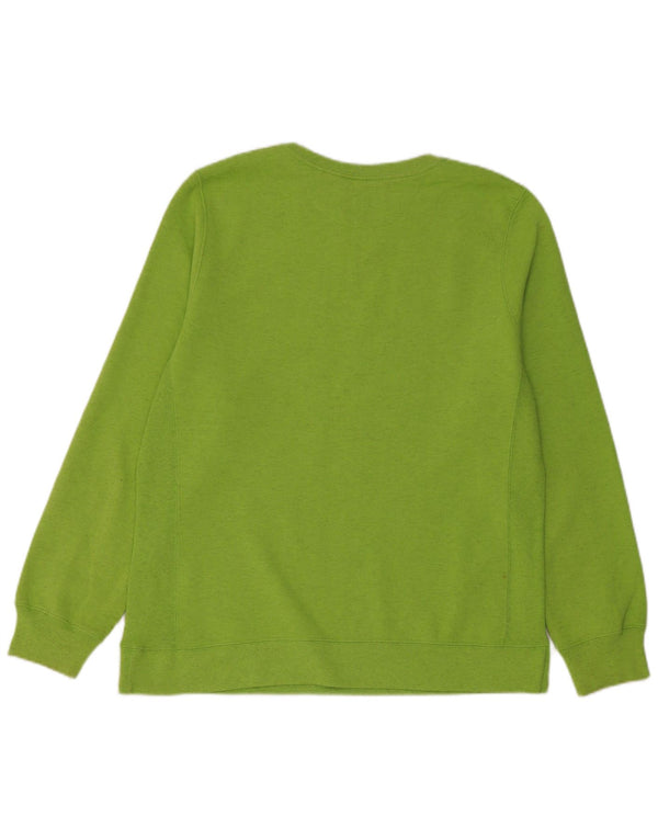 Champion feminino moletom jumper UK 18 XL algodão verde