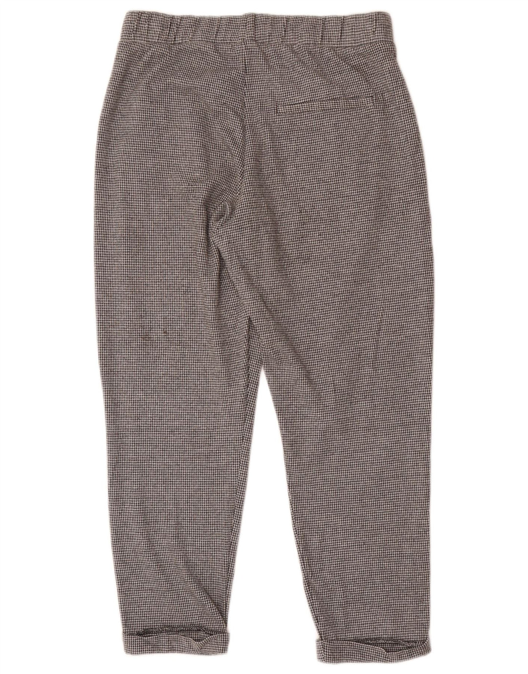 Calças cortadas femininas Marks & Spencer UK 12 médio W28 L24 cinza