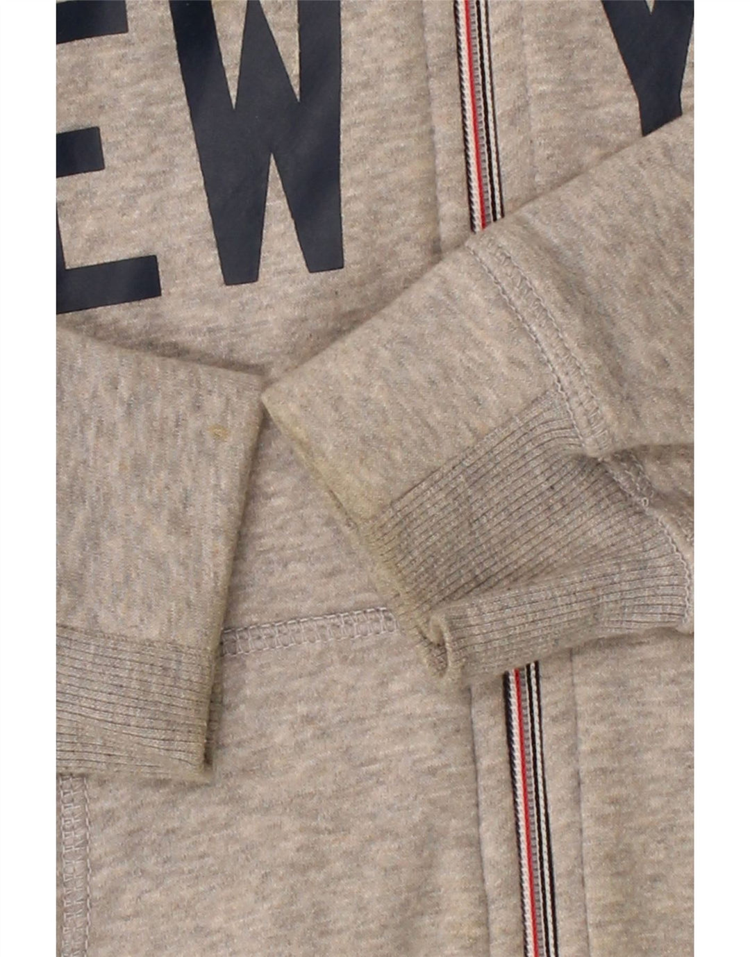 TOMMY HILFIGER Suéter masculino com capuz e zíper gráfico pequeno algodão cinza