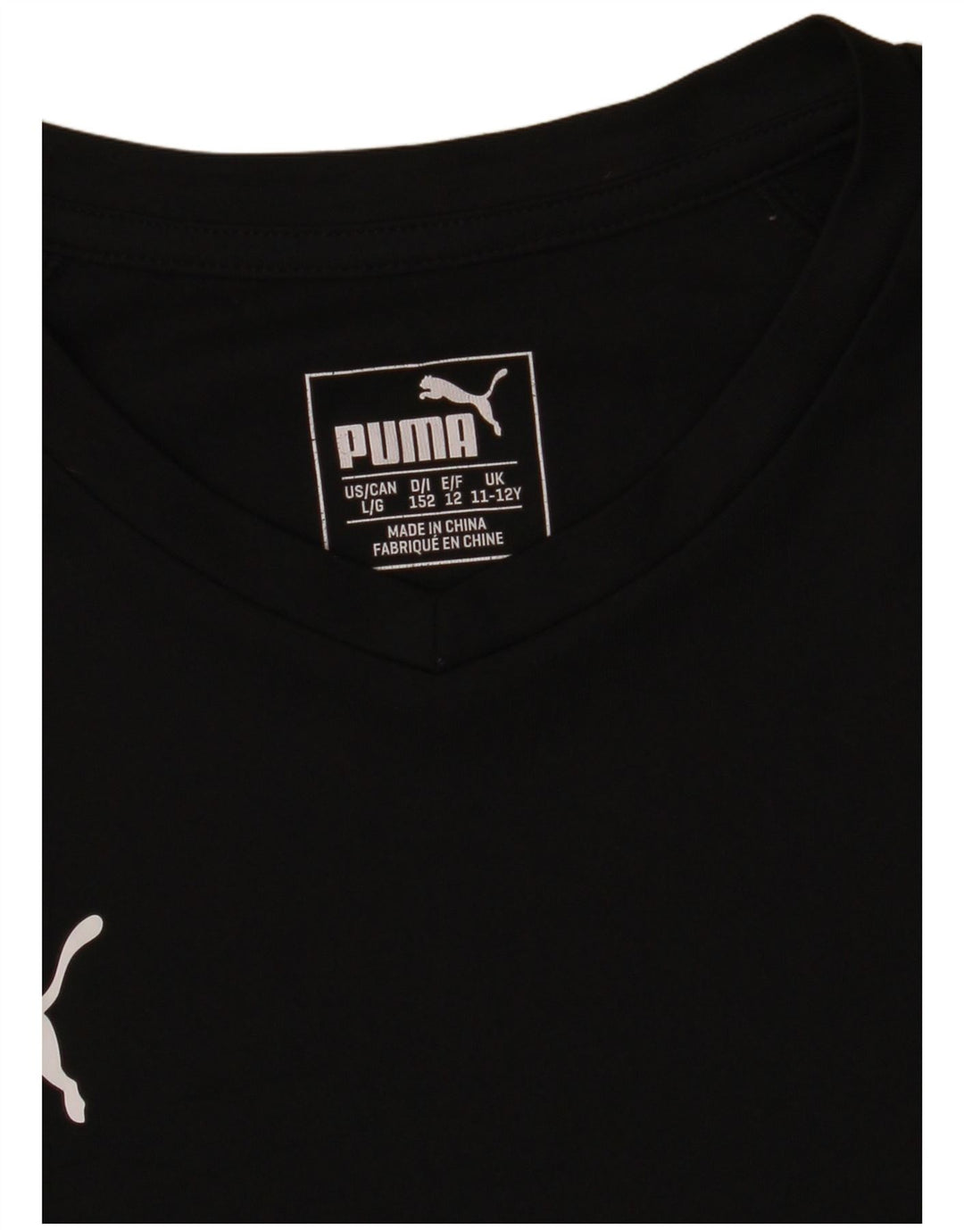 Camiseta Puma Menino 11-12 Anos Poliéster Preto