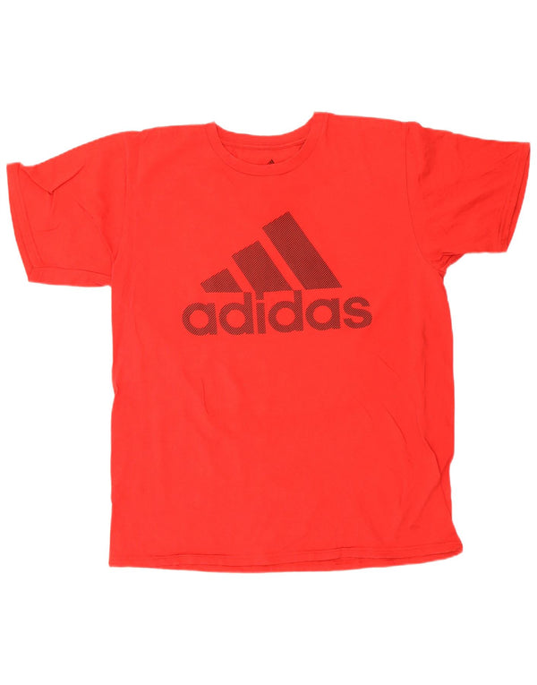 Adidas Mens Graphic T-Shirt Top Grande Algodão Vermelho