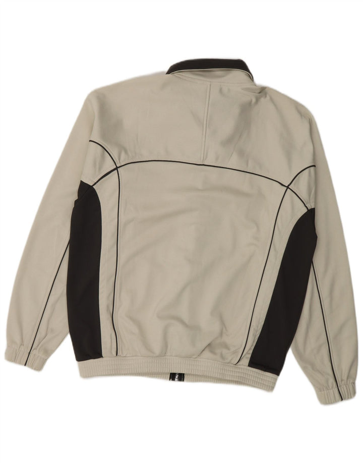 Asics Mens Tracksuit Top Jacket Pequeno Bege Colourblock Poliéster