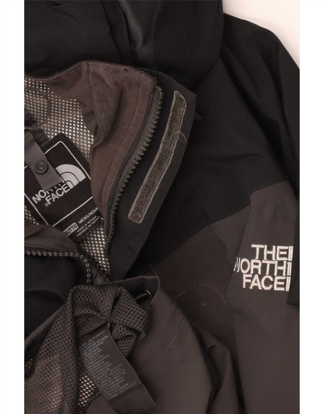 Jaqueta de chuva masculina com capuz The North Face UK 44 2XL cinza colorblock poliéster